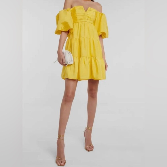 Rebecca Vallance New Izzy Tiered Ruched Silk Taffeta Mini Dress Size US 6 - Picture 6 of 16